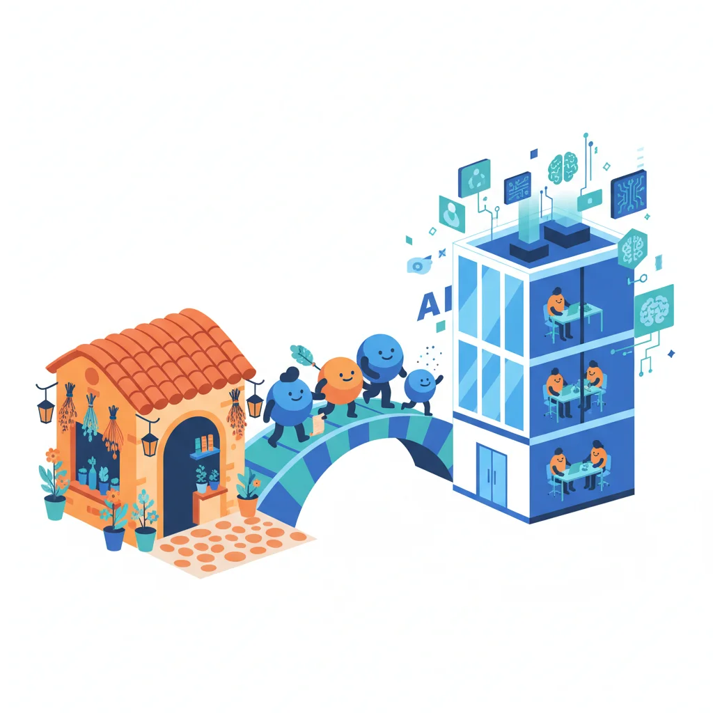 Puente de la PYME tradicional a la empresa moderna con IA