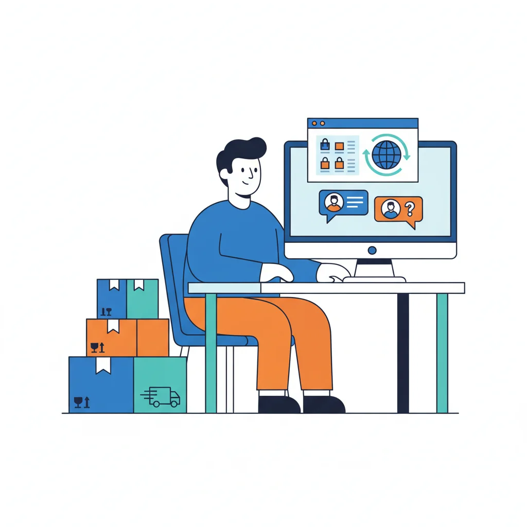 Dueño de tienda online gestionando catálogo de productos con IA